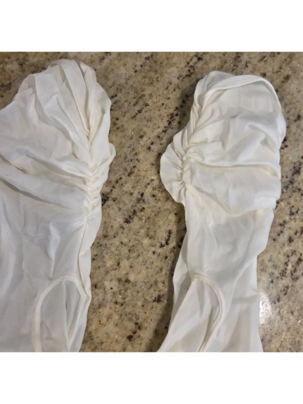 Vintage Womens Size L/XL Cream Nylon Formal Gloves 13